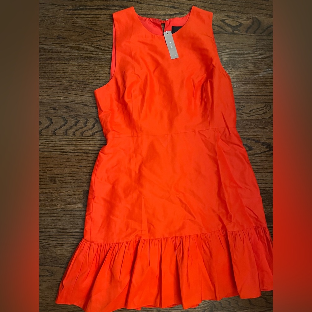 j crew women orange dress